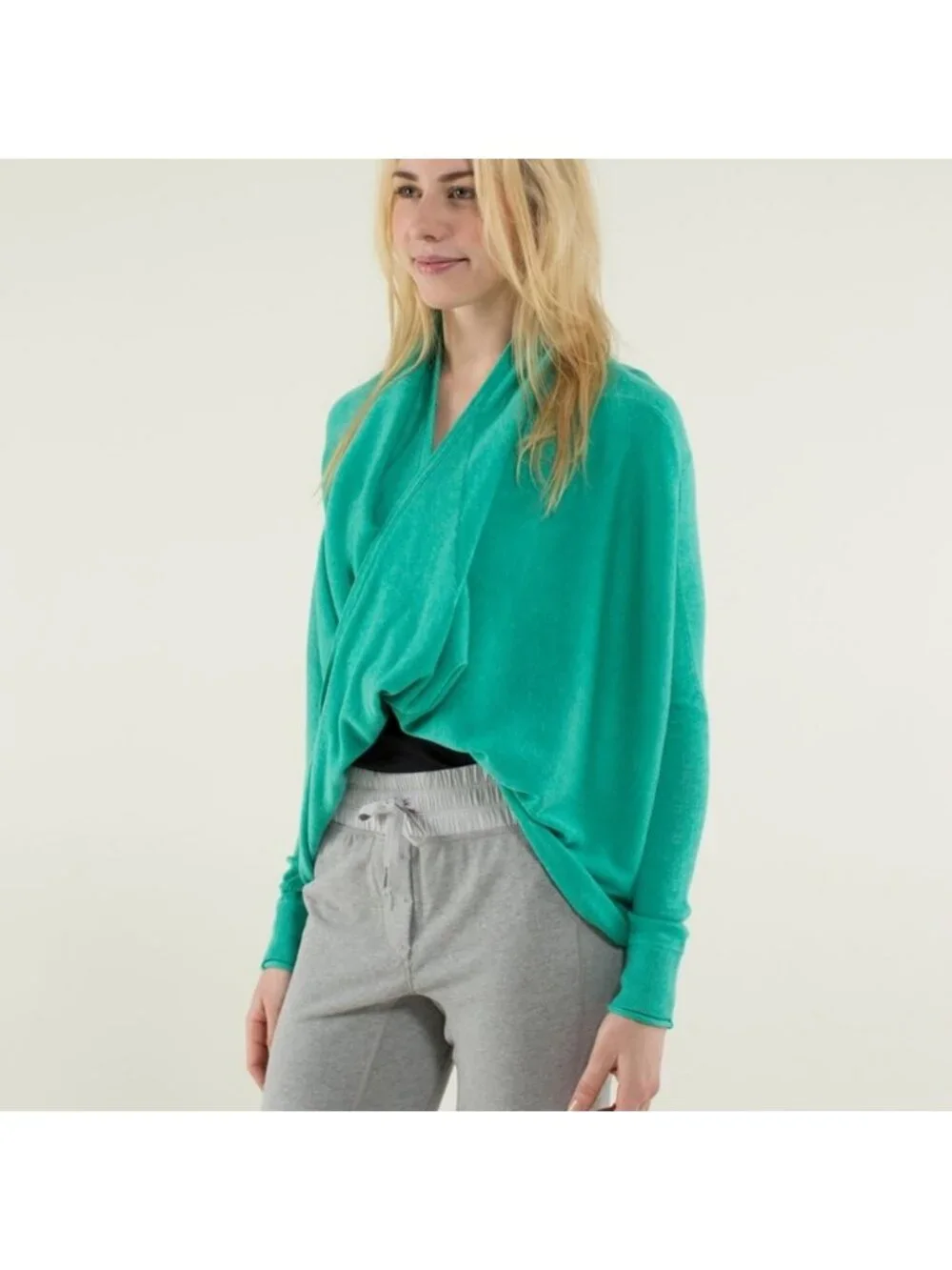 Lululemon Iconic Sweater Wrap Heathered Bali Breeze
